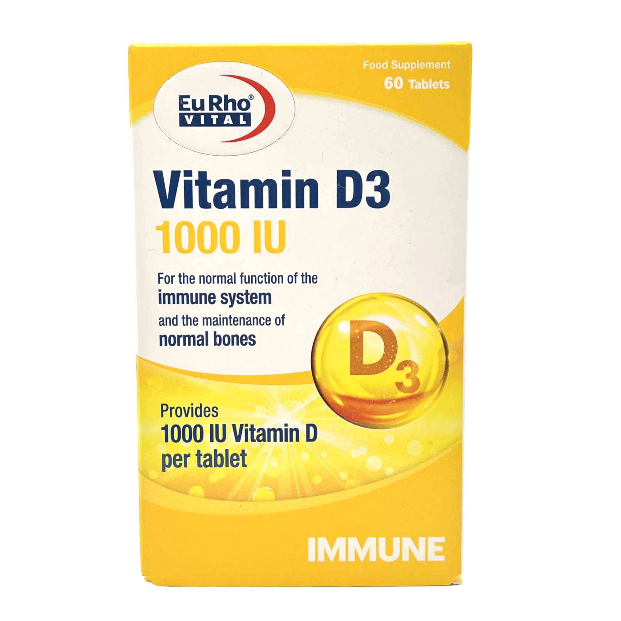 قرص ویتامین د3 1000 واحد یوروویتال EurhoVital Vitamin D3